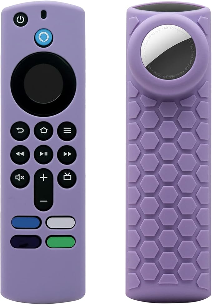 TV Stick 3rd Remote Cover Case , Compatible with Alexa 3rd Gen Remote,Tracker Cover for Tile Sticker 2020 ,Lavender Grey