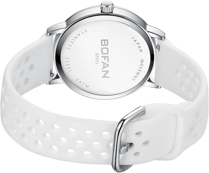 BOFAN Nurse Watch for Medical Professionals,Students,Doctors with Easy to Read Dial,Second Hand and 24 Hour,Soft and Breathable Silicone Band,Water Resistant