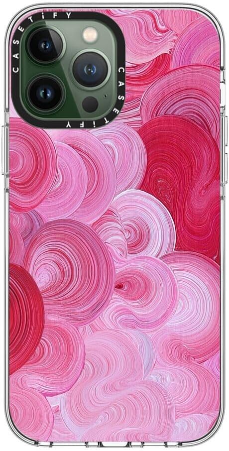 CASETiFY Clear iPhone 13 Pro Max Case [Not Yellowing / 6.6 ft. 3X Military Grade Drop Protection/Compatible with Magsafe] - Strawberry Dream - Clear