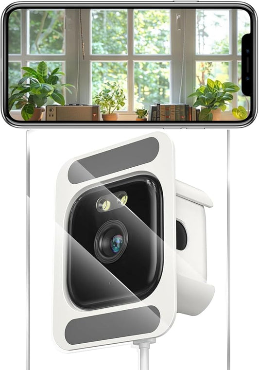 2K Window Security Camera 3MP Indoor Home Monitoring WiFi Full-Color Night Vision Person Detection 24/7 Recording