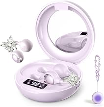 Clip On Open Ear Earbuds with Crystal Butterfly Earrings, Bracelet - Image 1
