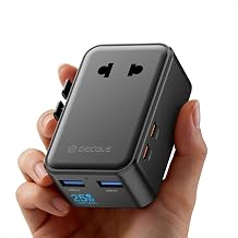 “Air” Universal Travel Adapter 2 USB-C＆ 2 USB-A Cover 200+ Countries - Image 1