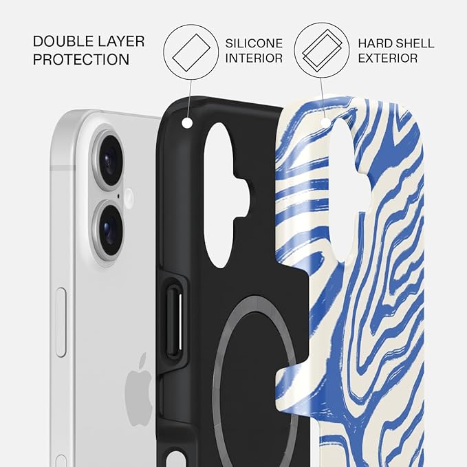 BURGA Phone Case for iPhone 17 - Cute, Trendy, Aesthetic, Pattern Phone Cover, Hard Shell Protection - fits Apple iPhone 17 Case for Women and Men
