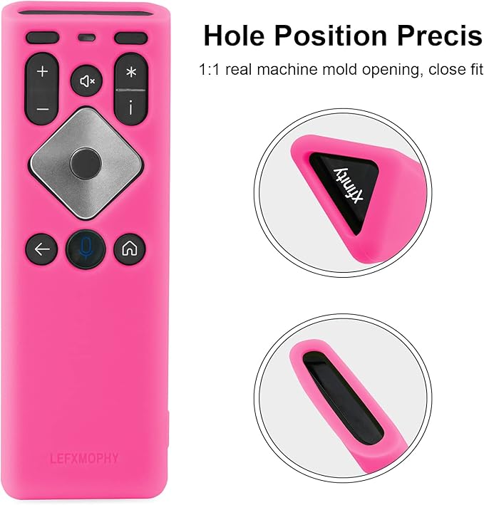 LEFXMOPHY XR16 Remote Case for Xfinity Comcast XR16 Voice Remote Control for Flex Streaming Device Hot Pink Protector Glow in Dark