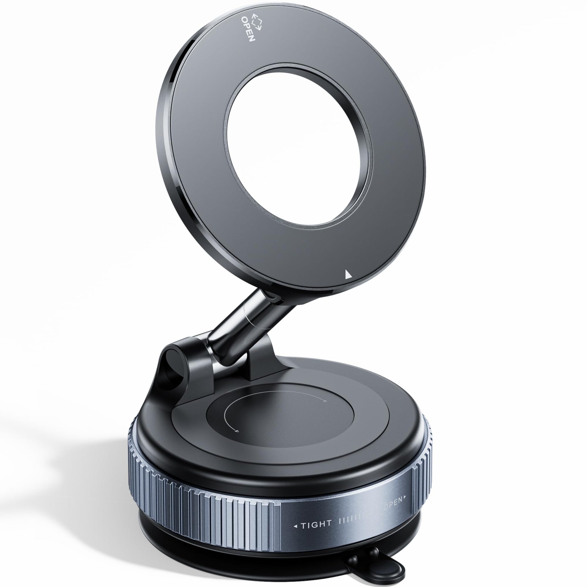 Magnetic Car Phone Holder — 360° Vacuum Mount, 96lb Grip - Image 1