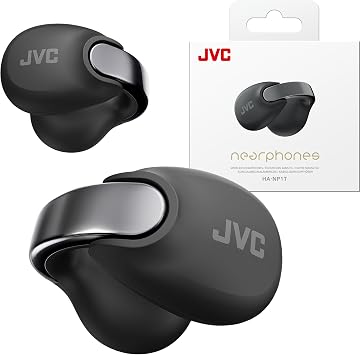 JVC Nearphones HANP1TB Open Ear True Wireless Headphones, Black