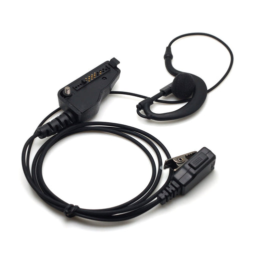 G-Shape Ear Earpiece Headset with PTT Button & Mic for Kenwood Radio NX-200 NX300 NX5300 NX5400 TK-180 TK-380 TK-480 TK-2180 TK-3180 TKR-830 Multi-pin