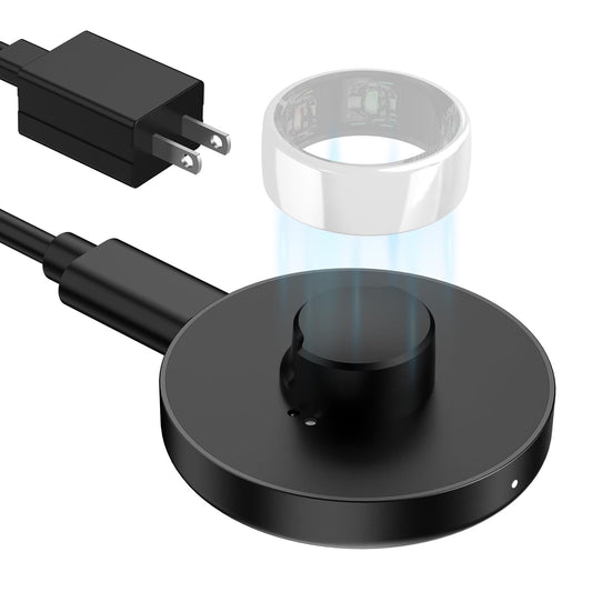Compatible with Oura Ring Gen 3 (Size 8) Charger Fast Charging Dock with Infrared Sensing, Auto Stop Protection, Indicator, Non-Slip Base, Charger for Smart Ring Includes 59 Inch USB-C Cable