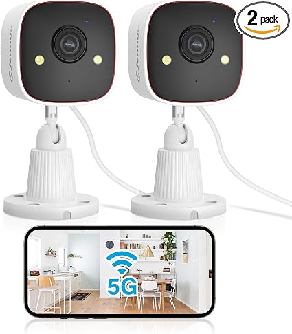 Jennov 2K WiFi Security Camera Indoor/Outdoor, 5G/2.4Ghz Home Cameras