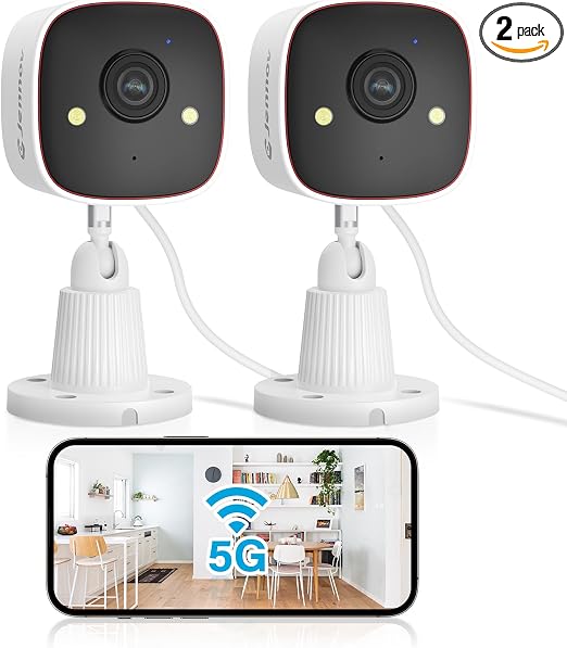 Jennov 2K WiFi Security Camera Indoor/Outdoor, 5G/2.4Ghz Home Cameras