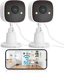 Jennov 2K WiFi Security Camera Indoor/Outdoor, 5G/2.4Ghz Home Cameras