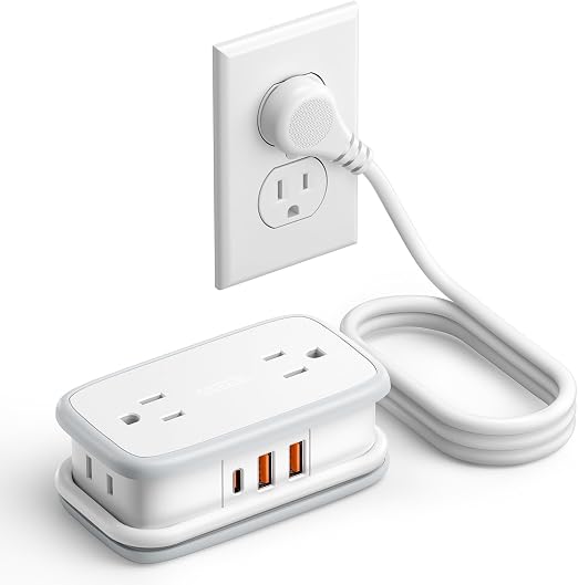 NTONPOWER 20W Travel Power Strip, Travel Essentials Cruise Approved Power Strip Non Surge Protector 4 Outlets 3 USB(1 USB-C) with 4FT Wrapped Extension Cord Flat Plug, Cruise Essentials 2026