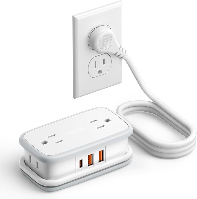 NTONPOWER 20W Travel Power Strip, Travel Essentials Cruise Approved Power Strip Non Surge Protector 4 Outlets 3 USB(1 USB-C) with 4FT Wrapped Extension Cord Flat Plug, Cruise Essentials 2026