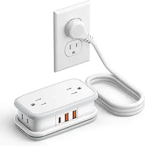 NTONPOWER 20W Travel Power Strip, Travel Essentials Cruise Approved Power Strip Non Surge Protector 4 Outlets 3 USB(1 USB-C) with 4FT Wrapped Extension Cord Flat Plug, Cruise Essentials 2026