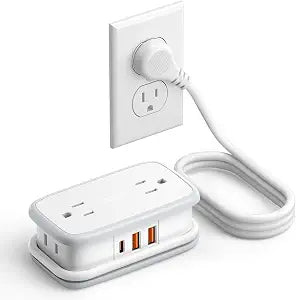 NTONPOWER 20W Travel Power Strip, Travel Essentials Cruise Approved Power Strip Non Surge Protector 4 Outlets 3 USB(1 USB-C) with 4FT Wrapped Extension Cord Flat Plug, Cruise Essentials 2026