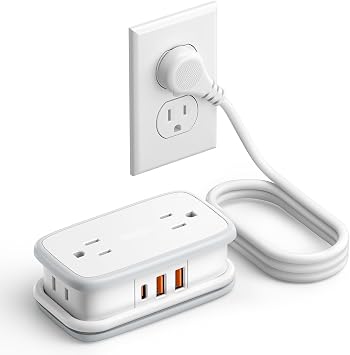 NTONPOWER 20W Travel Power Strip, Travel Essentials Cruise Approved Power Strip Non Surge Protector 4 Outlets 3 USB(1 USB-C) with 4FT Wrapped Extension Cord Flat Plug, Cruise Essentials 2026