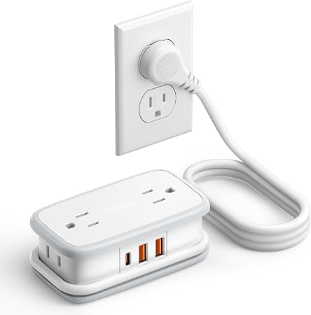 NTONPOWER 20W Travel Power Strip, Travel Essentials Cruise Approved Power Strip Non Surge Protector 4 Outlets 3 USB(1 USB-C) with 4FT Wrapped Extension Cord Flat Plug, Cruise Essentials 2026