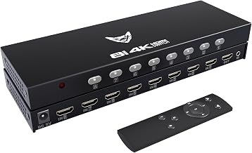 8 Port 4K HDMI Switcher Box IR Remote Control PC PS4 Xbox - Image 1