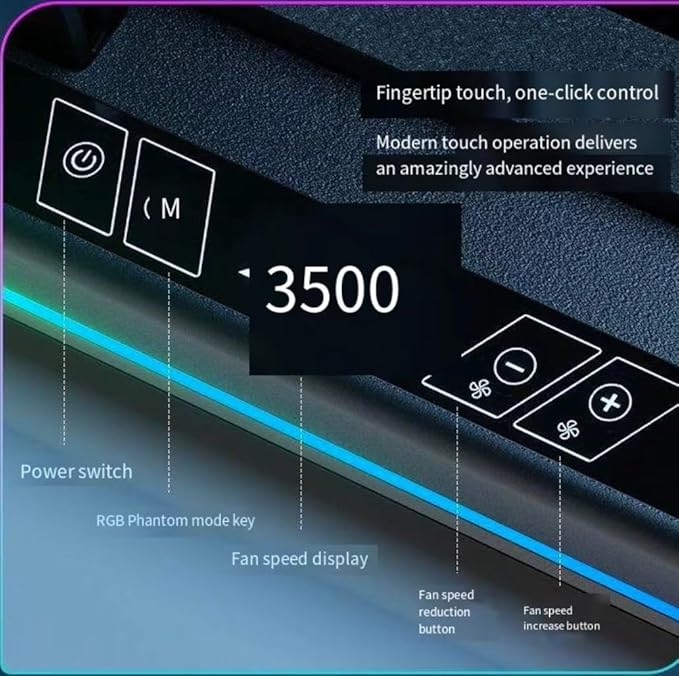 Cooling Pad for Dell Alienware m17 m16 m15 x17 x16 x15 x14 Area-51m 14-17 inch Gaming Laptop,Cooler it is Undoubtedly The King of Heat Dissipation with Powerful Turbo Fan,6 RGB Light Mode,Touch Start