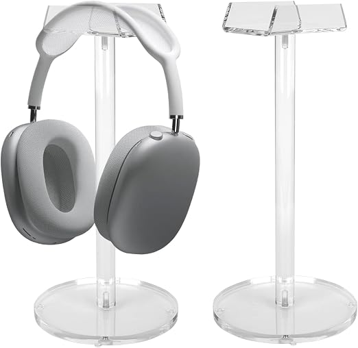 Acrylic Desktop Headphone Holder, Countertop Accessories Stand,Universal for All Music Gaming Headsets 1 Pack(DP015)