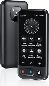 AI Language Translator Device, Two Way Real time Translator Device 2026 Upgraded ChatGPT, 150 Languages Voice Translator Support Online/Offline/Group/AI/Phone Translation for Travel Business