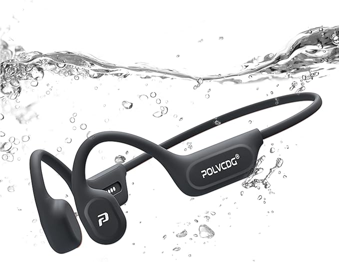 Swimming Headphones,IPX8 Waterproof Bone Conduction Headphones,32GB Memory Open Ear Headphones with Mic,Wireless Bluetooth Earphones Underwater Sport Earbuds for Running Workout Cycling