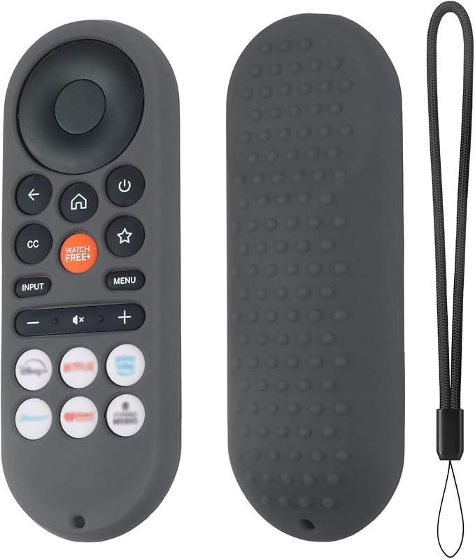 Hi Color XRT281 Remote Cover for Vizio/Onn FHD LED TV Remote 2026 Silicone Protective Case Compatible with VIZIO XRT281 ONN Remote Silicone Case Cover with Lanyard (Dark Grey)
