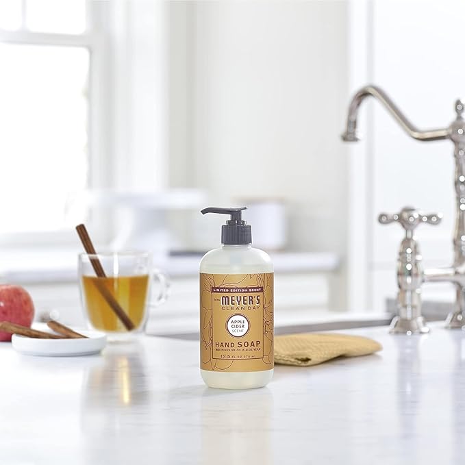 Mrs. MEYER'S CLEAN DAY Variety, 2 Liquid Hand Soap 12.5 OZ, 1 Liquid Dish Soap, 16 FL OZ (Apple Cider)