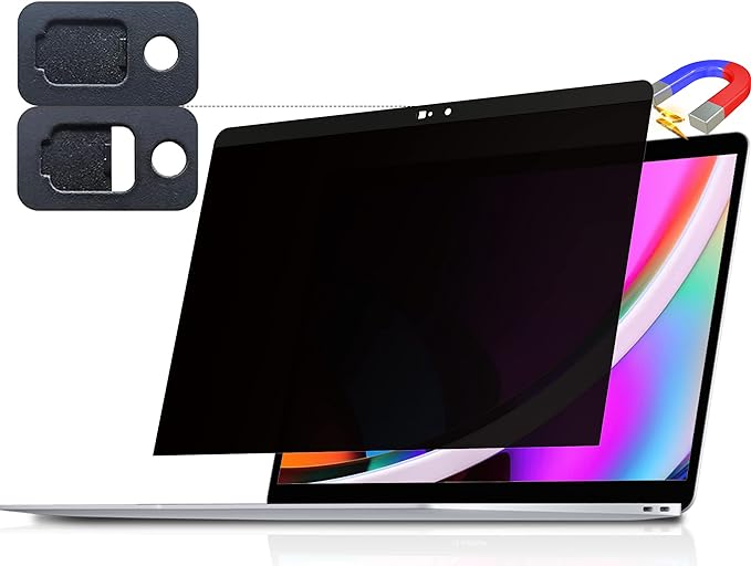 Magnetic Privacy Screen for Macbook Pro 13 Inch (2016-2022, M1, M2) / Macbook Air 13 in (2018-2021, M1), Removable Anti Blue Light Glare Filter for Mac 13In Laptop