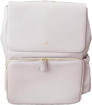 Ruby Camera Backpack – Sleek, Durable Vegan Leather Bag with Gear Dividers, Laptop Compartment, and Side Access for Cameras & Gear, Gray