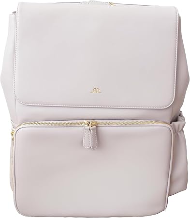 Ruby Camera Backpack – Sleek, Durable Vegan Leather Bag with Gear Dividers, Laptop Compartment, and Side Access for Cameras & Gear, Gray