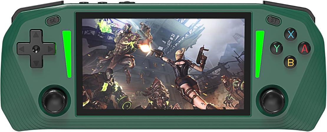 G33 Retro Handheld Game Console, 4.3" HD IPS, Arcade 3D Joysticks, Linux System 64GB with 20000+ Games, HDMI TV Output, Online Multiplayer, Portable Video Game Player with Case, Army Green