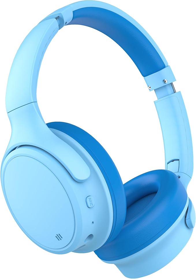 INFURTURE Active Noise Cancelling Headphones, Kids Bluetooth Headphones Wireless Over Ear Headphone, 85/94dB Volume Limited, 50H ANC & 90H Normal Playtime,for Airplane/Train/Auto/idea Gift