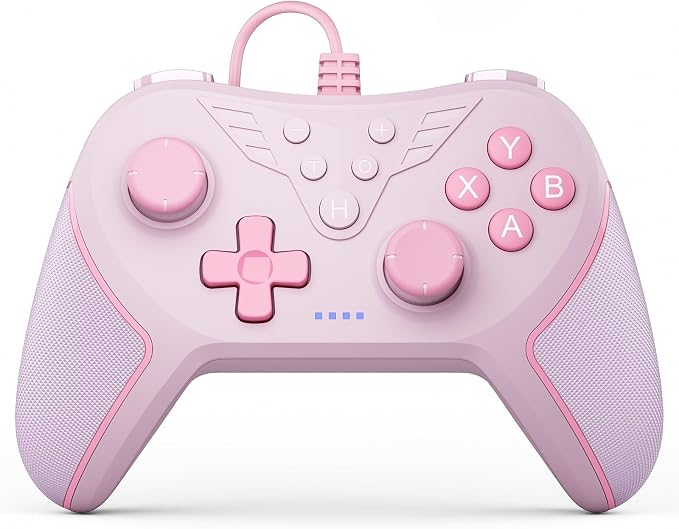 RivalPlay Wired Controller for PC Compatible with Win(11/10/8/7) Pink