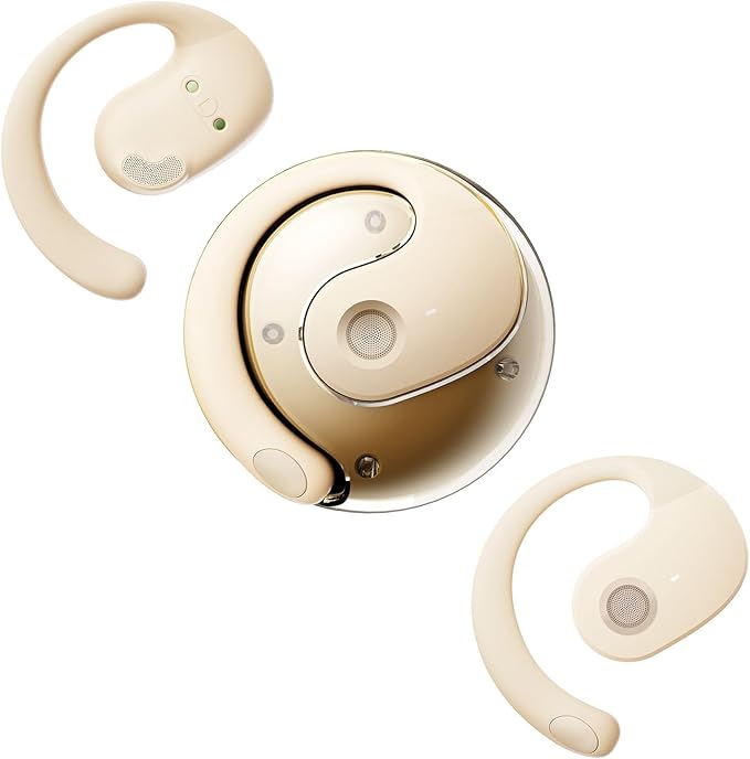 Over The Ear Earbuds Open Ear Buds Headphones Over Ear Air Bone Conduction Earbuds Earphones Bone Conducting Air Bone Conduction Headphones Bluetooth Over-Ear Skin Tone