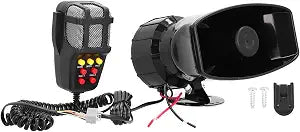 Joyzan Car Siren Speaker, Alarm Horn Siren Mic PA Speaker Mic System 7 Tone