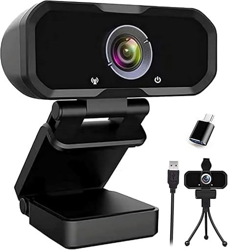 USB-C 1080P Webcam Compatible with Switch 2/ PC - Streaming Camera for Zoom/Teams/Skype, Plug&Play PC/Mac/Laptop