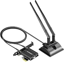 GLOTRENDS WiFi 5 PCIe Card with 2-Meter Extension Antenna for Desktop PC, Intel 7265 Chip, 802.11ac, Bluetooth 4.2, Support Windows 11/10/7/Linux, Support Intel/AMD Motherboard - Image 1