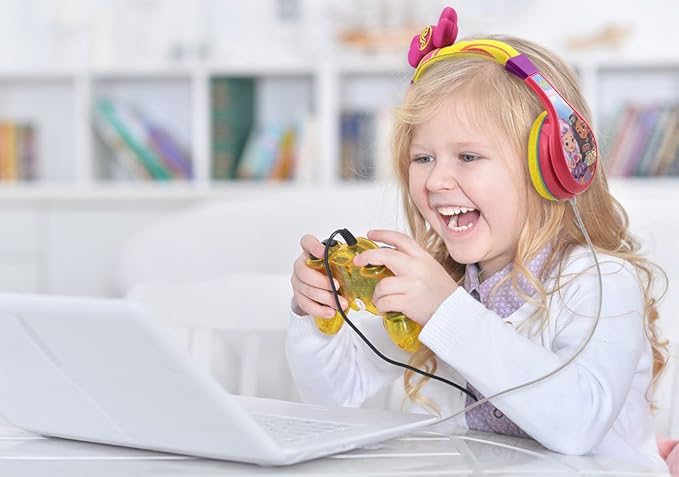 Sunny Day Headphones for Kids with Built in Volume Limiting Feature for Kid Friendly Safe Listening