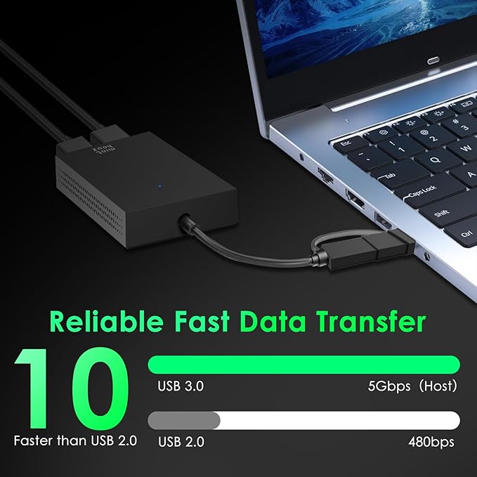 Minthouz HDMI Splitter for Dual Monitors, Universal Video Graphics Adapter for Thunderbolt 5/4/3, USB 4, USB-A/C, Mac and Windows, USB-C to 4K@30Hz &1080p@60Hz HDMI Extender for Windows & MacBook
