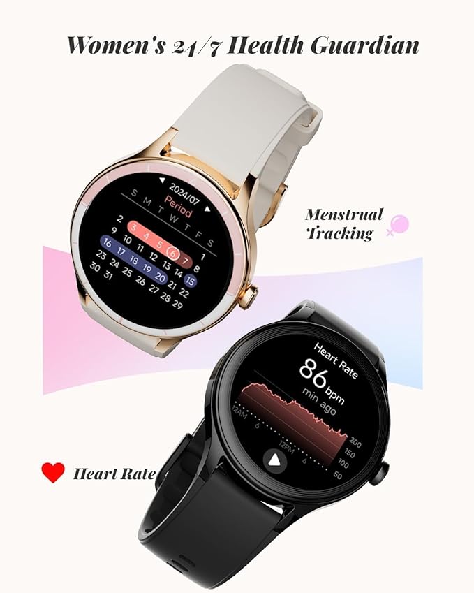 TOOBUR Smart Watch for Women, Smartwatch Compatible Android and iOS Phone, Answer/Make Calls, Fitness Tracker/Step Counter/Running Watch, Sleep/Heart Rate Monitor, 100 Sports, IP68 Waterproof, Black