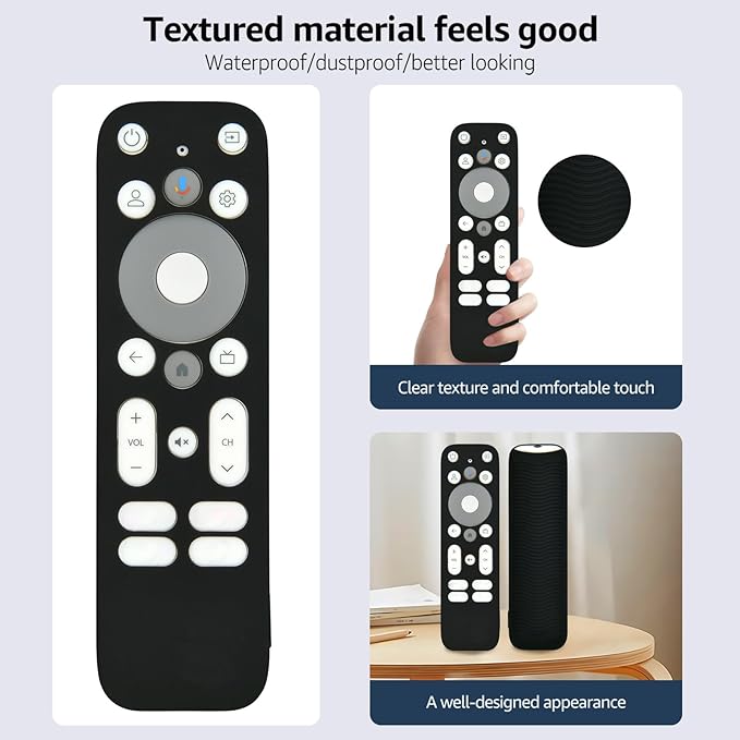 [2 Pack] Anti Slip Remote Cover Compatible with Onn Android TV 4K UHD Stick TV Box 100024646 100026240 Remote Controller, Lightweight Anti-Slip Skin-Friendly Silicone Skin Sleeve