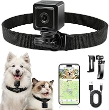AEZ Pet Camera Collar with APP Control, 1080P HD Pet POV Camera, 210-mins Recording Wearable Action Camera with Hotspot WiFi, Magnetic Clip Camera for Cats Dogs Kids & Outdoor Use (No SD Card)