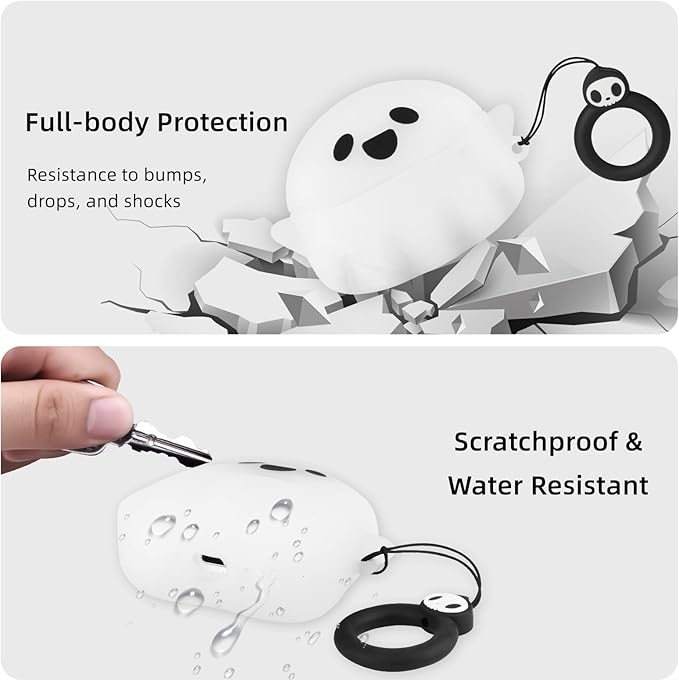 for AirPods Pro 3 Case 2025 Cute, Luminous Funny 3D Ghost Case Designed for Apple AirPods Pro 3rd Generation, Soft Silicone Anime AirPods Pro 3 Cases Cover for Women Men Kids Teens Girls Boys