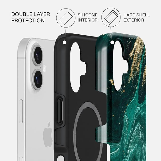 BURGA Phone Case for iPhone 17 - Cute, Trendy, Aesthetic, Pattern Phone Cover, Hard Shell Protection - fits Apple iPhone 17 Case for Women and Men