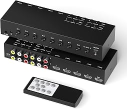 4 AV Inputs + 4 HDMI 2.0 Inputs to HDMI Converter (8 in 1) with Upgrade New Version - Image 1