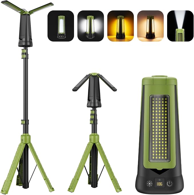 Minthouz Rechargeable 9000mAh Telescopic Camping Light,Rechargeable Lantern