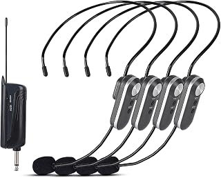 WF-04 UHF Wireless Microphone System for 4 People,600m Range - Image 1