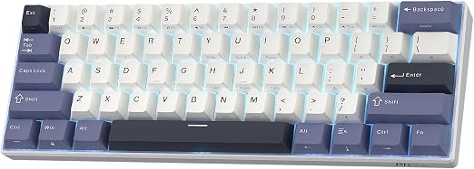 RK ROYAL KLUDGE RK61 Wireless 60% Mechanical Keyboard, Mini Portable Size