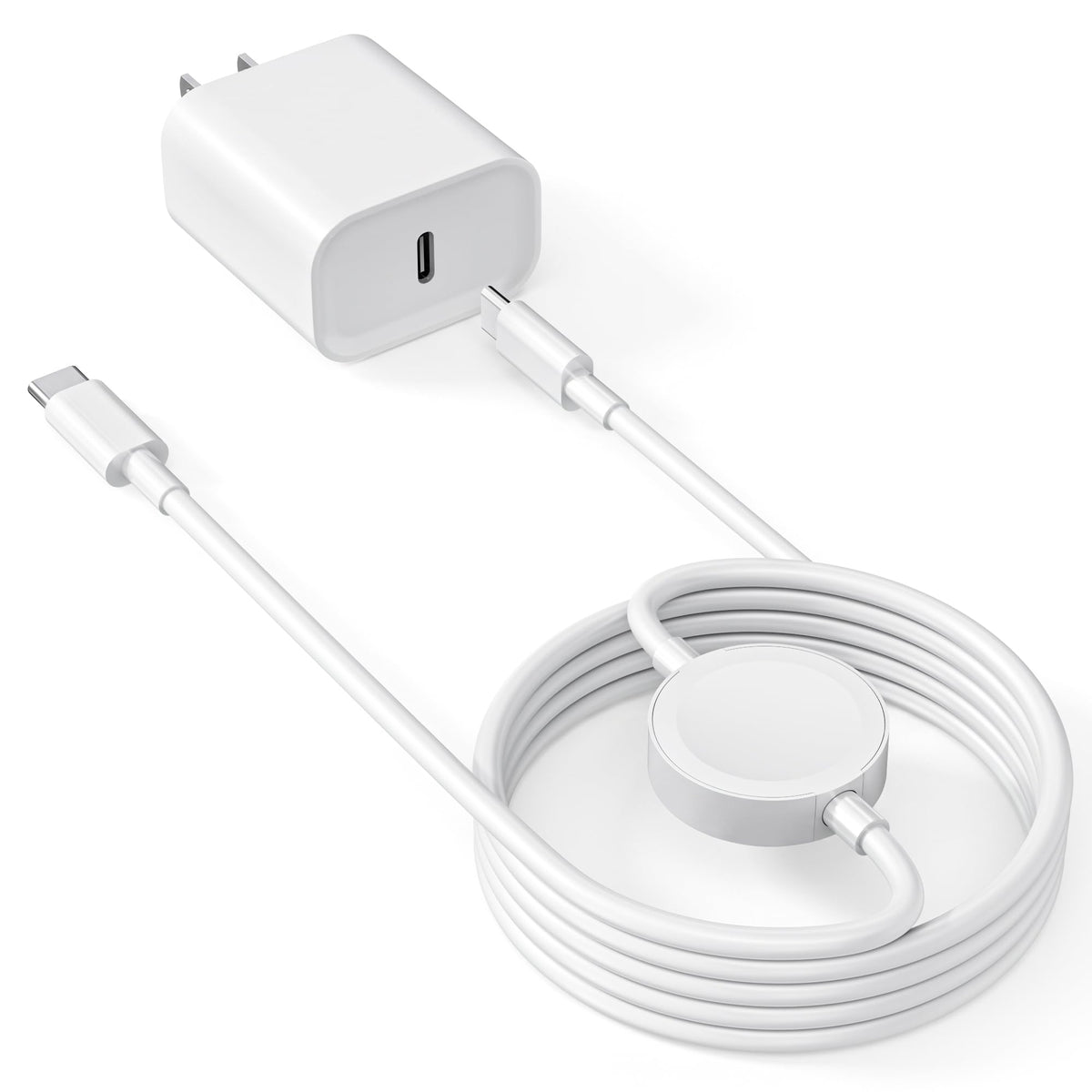 USB C Fast Charger for Apple Watch, 2 in 1 iPhone and iWatch Charger Cable